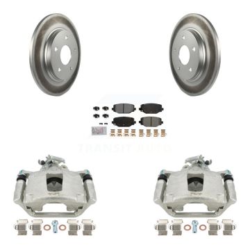Rear Disc Brake Caliper Coated Rotors And Semi-Metallic Pads Kit For Dodge Grand Caravan KCG-100946N