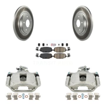 Rear Disc Brake Caliper Coated Rotors And Ceramic Pads Kit For Dodge Grand Caravan KCG-100947N