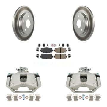 Rear Disc Brake Caliper Coated Rotors And Ceramic Pads Kit For Dodge Grand Caravan KCG-100948N