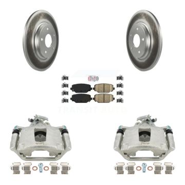 Rear Disc Brake Caliper Coated Rotors And Ceramic Pads Kit For Dodge Grand Caravan KCG-100949N