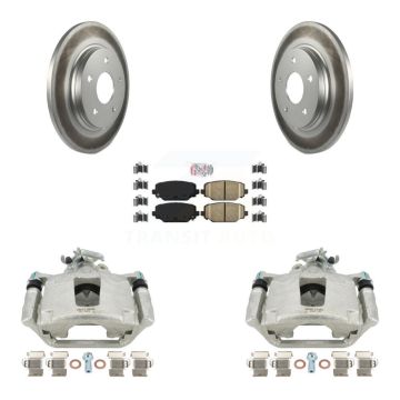 Rear Disc Brake Caliper Coated Rotors And Ceramic Pads Kit For Dodge Grand Caravan KCG-100950N