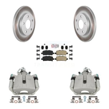Rear Brake Caliper Coat Rotors Ceramic Pad Kit For Buick Chevrolet Impala LaCrosse Grand KCG-100952N