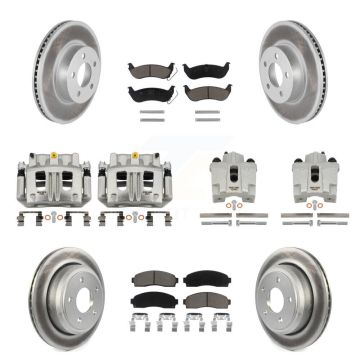 Front Rear Brake Caliper Coat Rotor Ceramic Pad Kit (10Pc) For 2010-2011 Ford Ranger 4WD KCG-100973C
