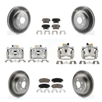 Front Rear Brake Caliper Coat Rotor Ceramic Pad Kit (10Pc) For Dodge Chrysler 300 Magnum KCG-100986C