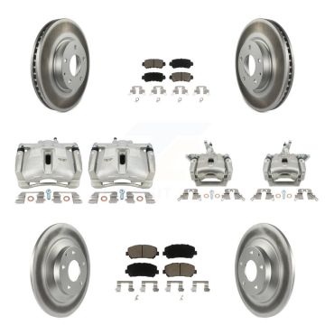 Front Rear Disc Brake Caliper Coat Rotor Ceramic Pad Kit (10Pc) For 2013-2015 Mazda CX-5 KCG-100991C