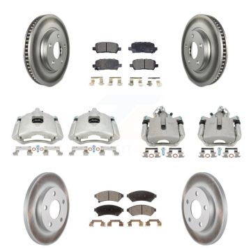 Front Rear Brake Caliper Coat Rotor Semi-Metallic Pad Kit (10Pc) For Buick LaCrosse Prix KCG-100994P