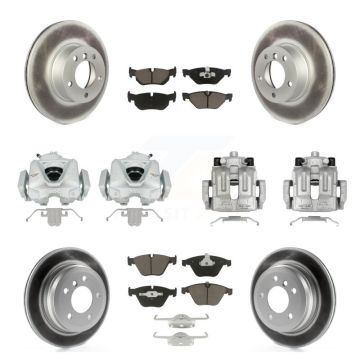 Front Rear Brake Caliper Coat Rotors Ceramic Pad Kit (10Pc) For BMW 328i xDrive X1 328xi KCG-100995C