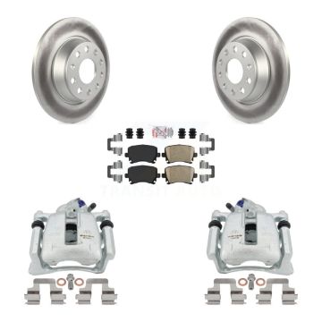 Rear Disc Brake Caliper Coated Rotors And Ceramic Pads Kit For Volkswagen Tiguan CC KCG-100997N