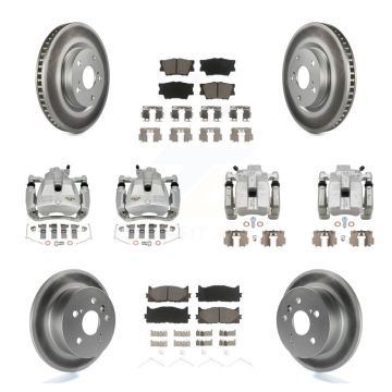 Front Rear Brake Caliper Coat Rotors Ceramic Pad Kit (10Pc) For Toyota Camry Lexus ES350 KCG-101005C