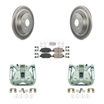 Rear Disc Brake Caliper Coated Rotors And Ceramic Pads Kit For 2017-2022 Honda CR-V KCG-101005N