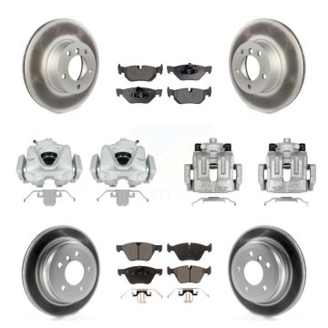 Front Rear Brake Caliper Coat Rotor & Ceramic Pad Kit (10Pc) For 2008 BMW 328xi To 08 07 KCG-101005T