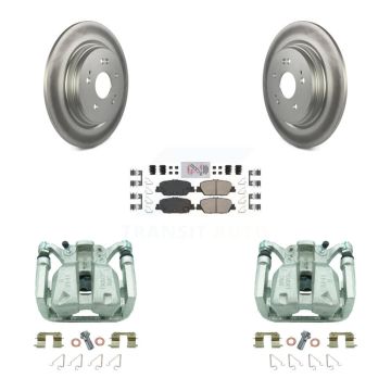 Rear Disc Brake Caliper Coated Rotors And Ceramic Pads Kit For 2017-2022 Honda CR-V KCG-101006N
