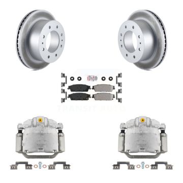 Rear Brake Caliper Coat Rotors Semi-Metallic Pad Kit For Chevrolet Silverado 1500 Hybrid KCG-101024N