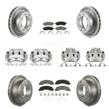 Front Rear Brake Caliper Coat Rotor Ceramic Pad Kit (10Pc) For Ford F-250 Super Duty 4WD KCG-101025C