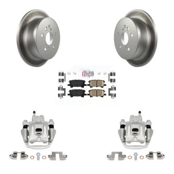 Rear Disc Brake Caliper Coated Rotors And Ceramic Pads Kit For Toyota Highlander KCG-101027N