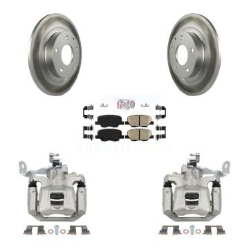 Rear Disc Brake Caliper Coated Rotors And Ceramic Pads Kit For 2014-2015 Mazda 6 KCG-101028N