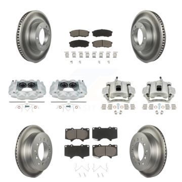 Front Rear Disc Brake Caliper Coat Rotor Ceramic Pad Kit (10Pc) For Toyota 4Runner Lexus KCG-101036C