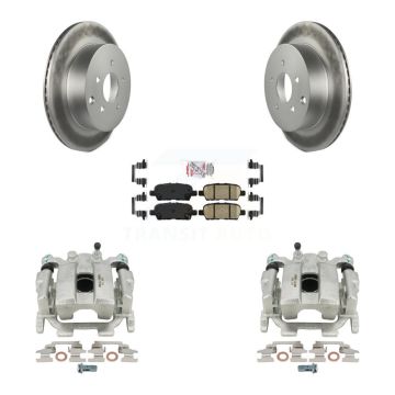Rear Brake Caliper Coat Rotor Ceramic Pad Kit For Nissan Murano Pathfinder INFINITI JX35 KCG-101037N