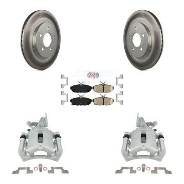 Rear Disc Brake Caliper Coated Rotors And Ceramic Pads Kit For Ford Mustang KCG-101042N