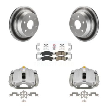 Rear Brake Caliper Coat Rotor Ceramic Pad Kit For Chevrolet GMC Silverado 1500 Sierra XL KCG-101050N