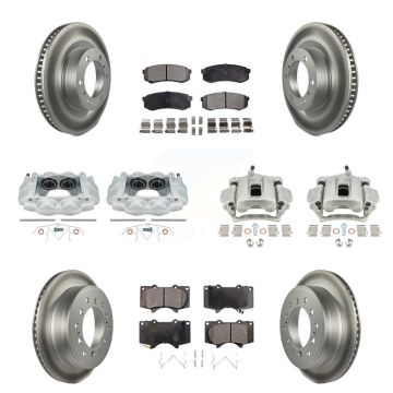 Front Rear Disc Brake Caliper Coat Rotor Semi-Metallic Pad Kit (10Pc) For Toyota 4Runner KCG-101050P