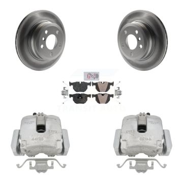 Rear Disc Brake Caliper Coated Rotors And Semi-Metallic Pads Kit For BMW X5 X6 KCG-101055N