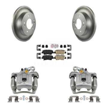 Rear Disc Brake Caliper Coated Rotors And Ceramic Pads Kit For Hyundai Elantra Coupe KCG-101059N