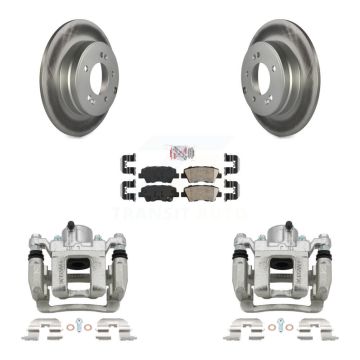 Rear Disc Brake Caliper Coated Rotors And Ceramic Pads Kit For Hyundai Sonata Kia Optima KCG-101068N