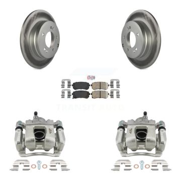 Rear Disc Brake Caliper Coated Rotors And Ceramic Pads Kit For Hyundai Tucson KCG-101071N