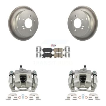 Rear Brake Caliper Coat Rotors & Ceramic Pad Kit For 2016 Kia Sportage AWD From 12 10 15 KCG-101074N