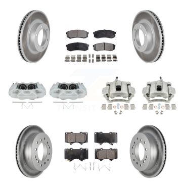 Front Rear Brake Caliper Coat Rotor And Ceramic Pad Kit (10Pc) For 2003-2009 Lexus GX470 KCG-101074T