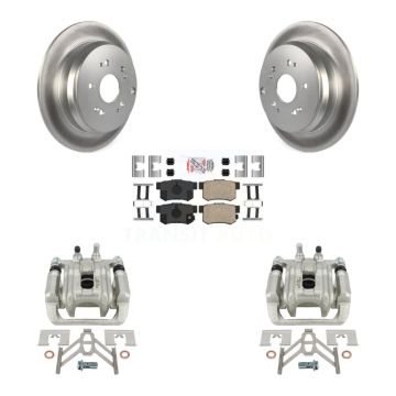 Rear Disc Brake Caliper Coated Rotors And Ceramic Pads Kit For Acura RDX KCG-101092N