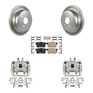 Rear Disc Brake Caliper Coated Rotors And Ceramic Pads Kit For Acura RDX KCG-101093N
