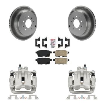 Rear Disc Brake Caliper Coat Rotors Ceramic Pad Kit For Ford Edge Mazda CX-7 Lincoln MKX KCG-101100N