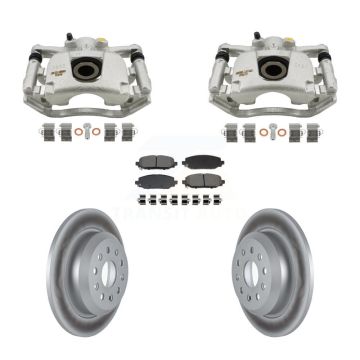 Rear Brake Caliper Coat Rotors Semi-Metallic Pad Kit For 2018-2020 Jeep Wrangler Rubicon KCG-101105S