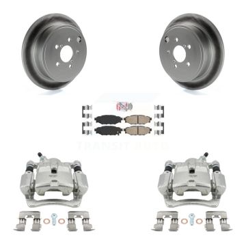 Rear Disc Brake Caliper Coated Rotor And Ceramic Pad Kit For Subaru Impreza Forester WRX KCG-101107N