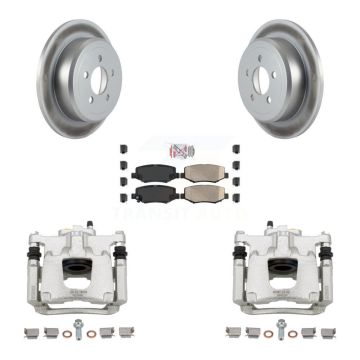 Rear Disc Brake Caliper Coated Rotors And Ceramic Pads Kit For Jeep Liberty Dodge Nitro KCG-101108N