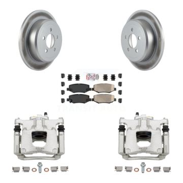 Rear Disc Brake Caliper Coated Rotors And Ceramic Pads Kit For Jeep Liberty Dodge Nitro KCG-101109N