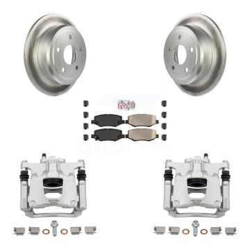 Rear Disc Brake Caliper Coated Rotors And Ceramic Pads Kit For Jeep Wrangler JK KCG-101110N