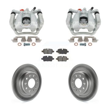 Rear Brake Caliper Coat Rotors & Semi-Metallic Pad Kit For Chevrolet Equinox GMC Terrain KCG-101112S