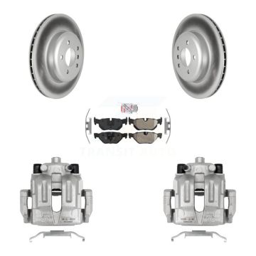 Rear Brake Caliper Coat Rotors Semi-Metallic Pad Kit For BMW 328i xDrive Coupe with 3.0L KCG-101116N