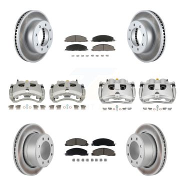 Front Rear Disc Brake Caliper Coat Rotors Ceramic Pad Kit (10Pc) For Ram 3500 2500 Dodge KCG-101118C
