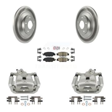 Rear Disc Brake Caliper Coated Rotors And Ceramic Pads Kit For 2016-2022 Mazda CX-5 KCG-101118N