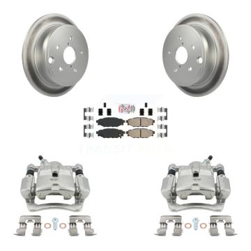 Rear Disc Brake Caliper Coated Rotors And Ceramic Pads Kit For Subaru WRX KCG-101119N