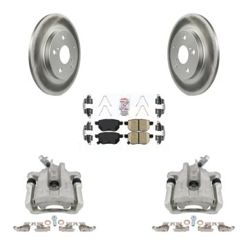Rear Disc Brake Caliper Coated Rotors And Ceramic Pads Kit For Toyota Matrix KCG-101123N