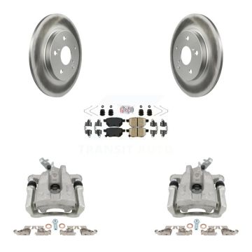 Rear Disc Brake Caliper Coated Rotors And Ceramic Pads Kit For Toyota Matrix KCG-101124N
