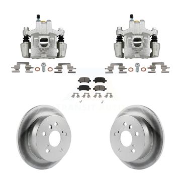 Rear Disc Brake Caliper Coated Rotors And Ceramic Pad Kit For Toyota Camry Solara Avalon KCG-101125C