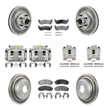 Front Rear Brake Caliper Coat Rotor And Semi-Metallic Pad Kit (10Pc) For Ford Ranger RWD KCG-101125P