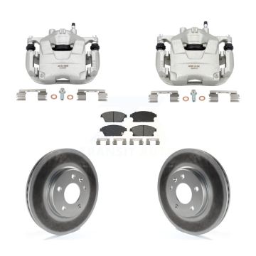 Front Brake Caliper Coat Rotors & Semi-Metallic Pad Kit For Chevrolet Cruze Buick Verano KCG-101125S