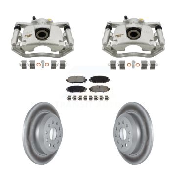 Rear Disc Brake Caliper Coat Rotor & Ceramic Pad Kit For 2018-2020 Jeep Wrangler Rubicon KCG-101127C